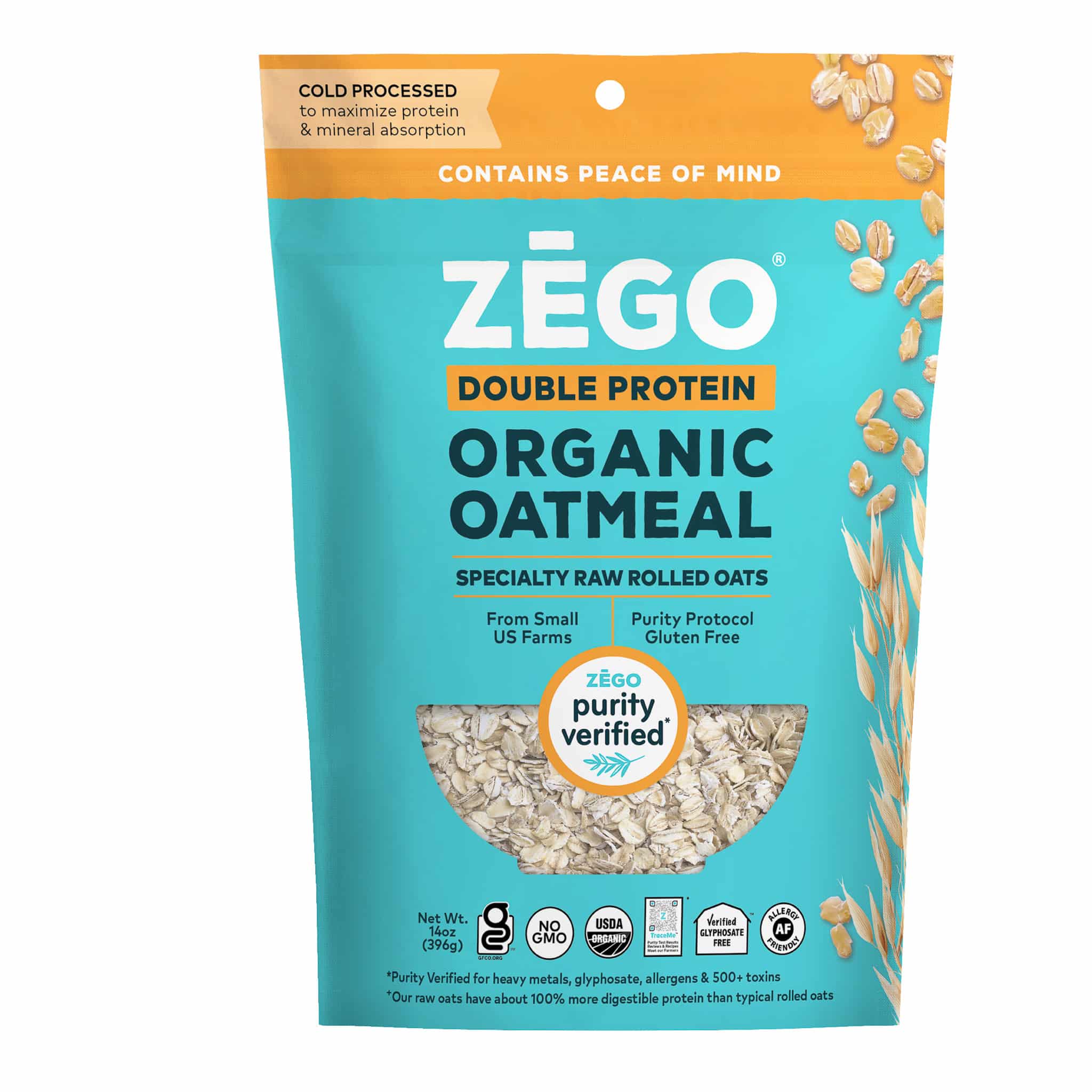 Organic Gluten Free Oats (14oz bag) - ZEGO Foods