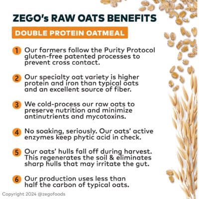 Organic Gluten Free Oats (14oz bag) - ZEGO Foods