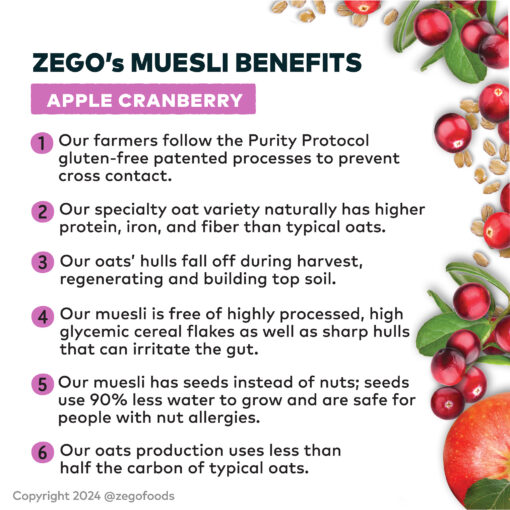 Apple Cranberry Muesli nutrition benefits