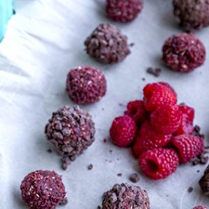 Raspberries and Protein Balls
