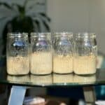 Raw oatmeal turns into sourdough starter faster than heat treated oats.