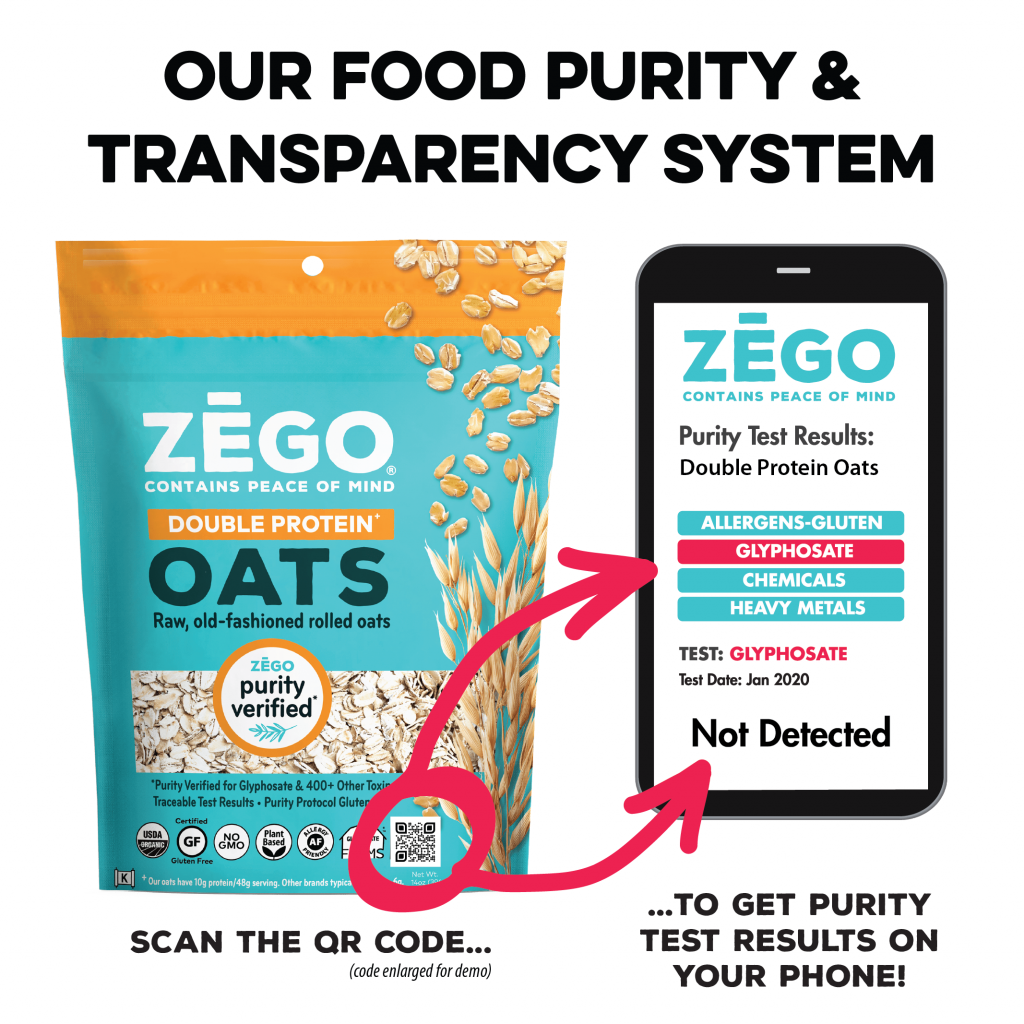 ZEGO oats and purity test results