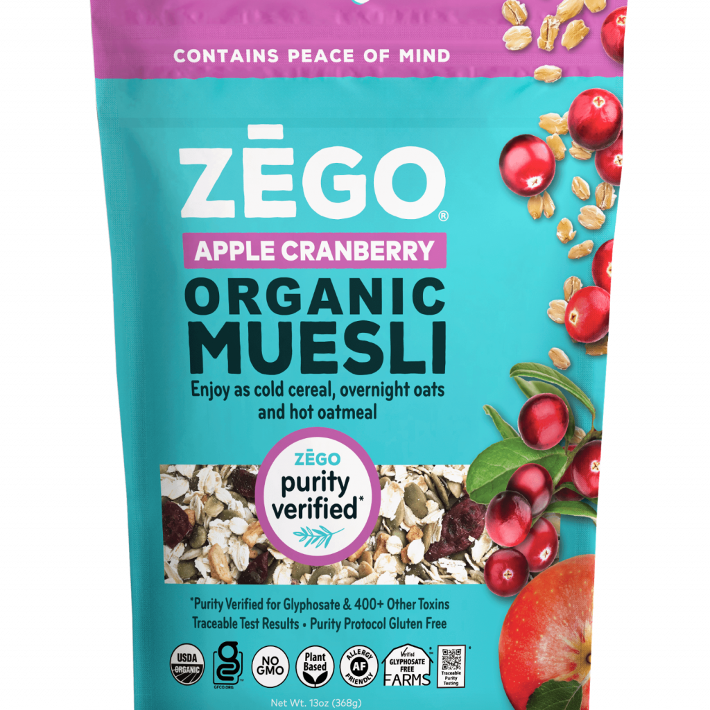 ZEGO Organic Nut Free Muesli Apple Cranberry