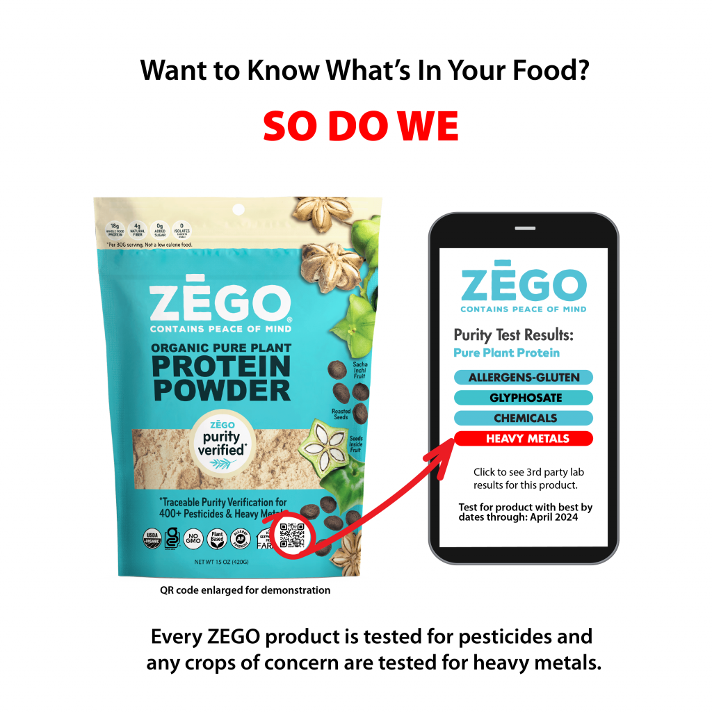 ZEGO tests its protein, oats, and muesli for heavy metals.