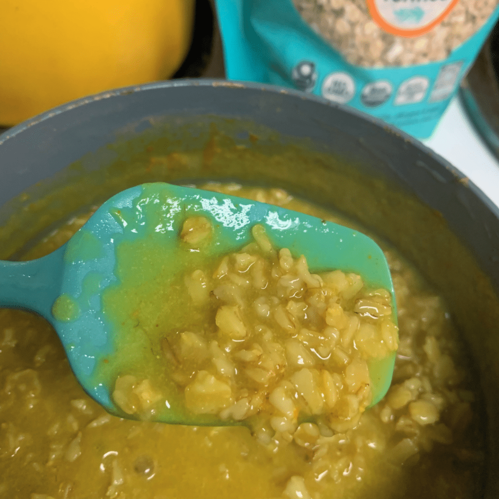 Spoonful of Organic Oats with Turmeric