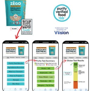 ZEGO purity verification system on cell phone