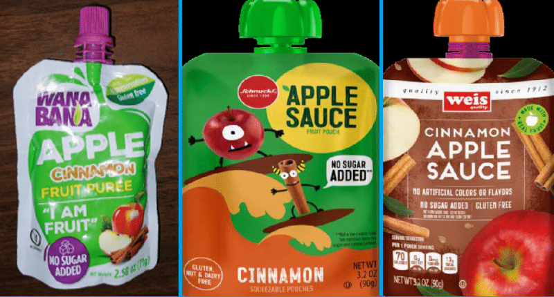 These cinnamon flavored applesauces have been recalled by the FDA for lead and chromium contamination in 2023 / 2024.