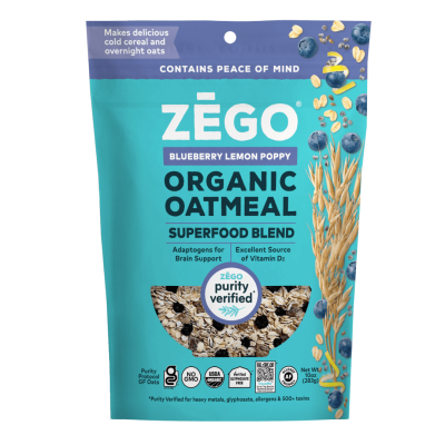 Organic Oatmeal Superfood Blueberry Lemon Poppy 1 Bag