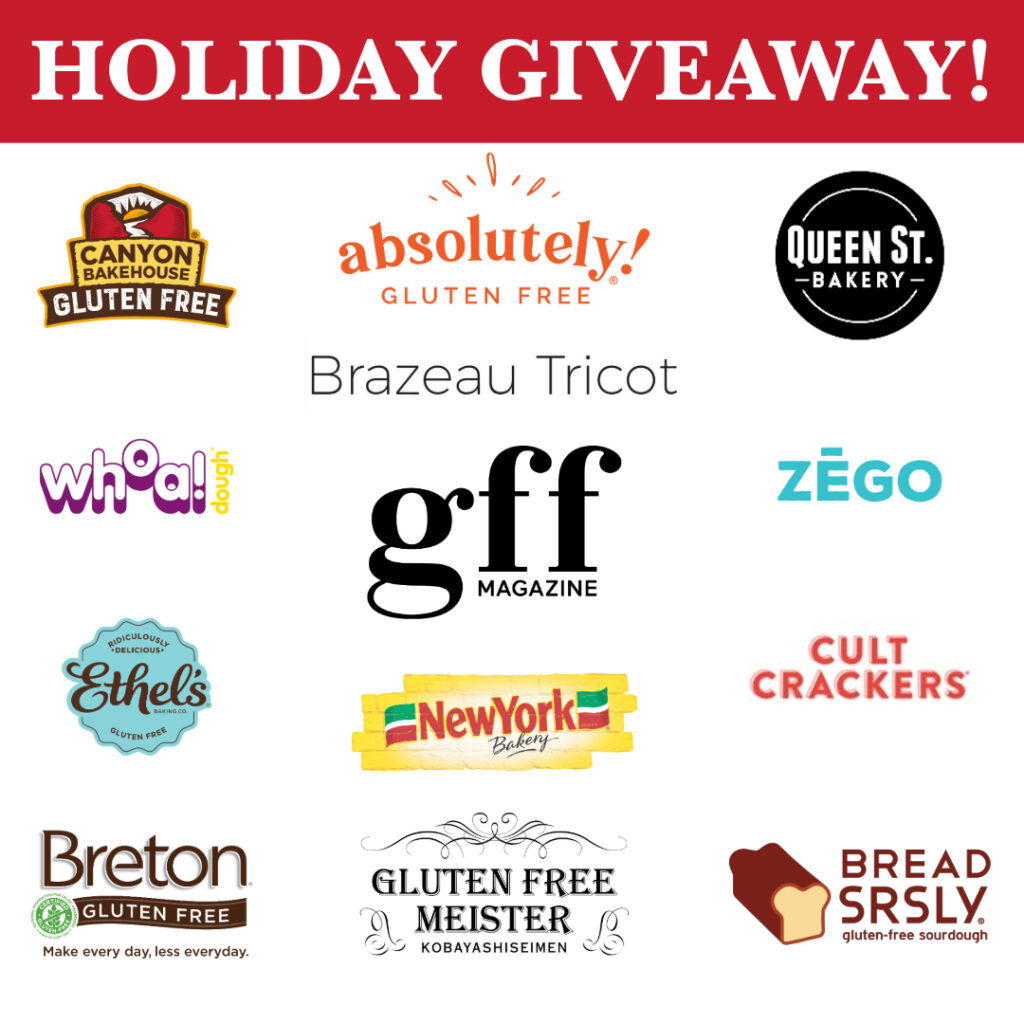 Logos of brands participating in the holiday giveaway.