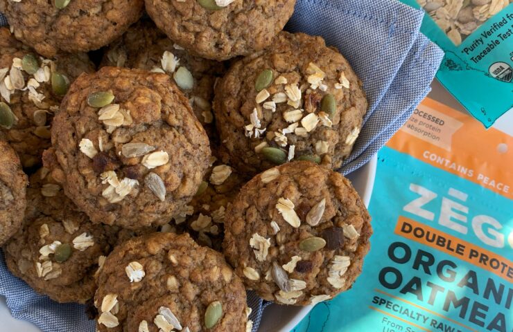 Freshly Baked Banana Oat Muffins with ZEGO Double Protein Oats