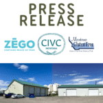 Photos of the Montana Gluten Free facility with logos of CIVC ZEGO and Montana Gluten Free